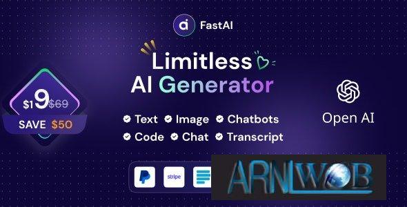 FastAi v1.5.1 - SaaS AI Content Voice Text Image Chat & Code Generator