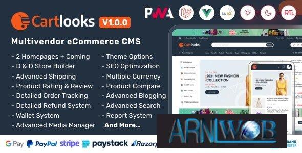 CartLooks v1.0.0 - Laravel & VueJS Powered Multivendor Ecommerce CMS with PWA - nulled