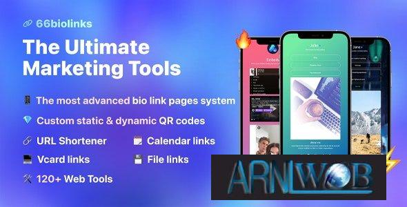 66biolinks Version 4900 Powerful Bio Links URL Shortener QR