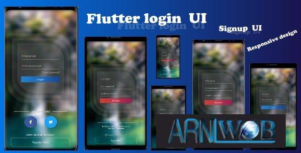 Beautiful Design Flutter Login and Signup UI Template with Responsive