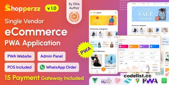 Shopperzz version 11 Progressive Web App eCommerce Content Management System