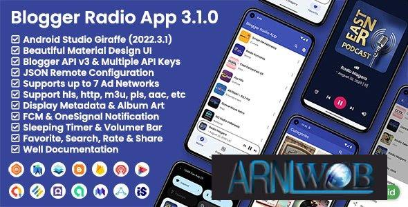 The latest version of Blogger Radio App featuring Blogger API