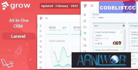 Version 27 of Grow CRM A Laravel Project Management Tool