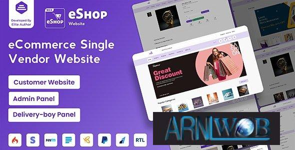 eShop Web eCommerce Single Vendor Website Version 440