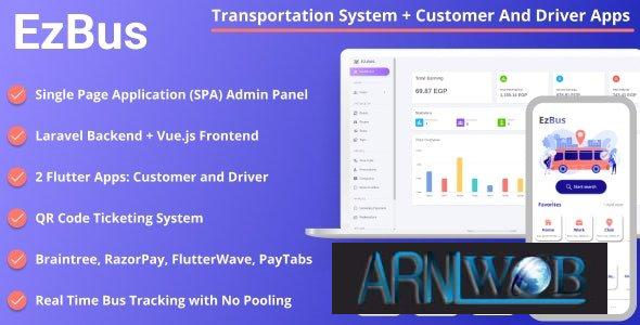 EZBus Version 20 Transportation Management Solution with Two Flutter Apps