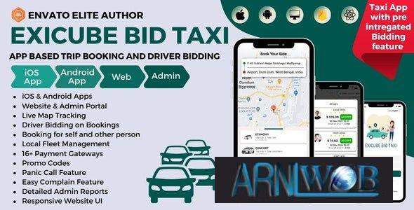 Exicube Taxi App Version 420 Bid for Rides