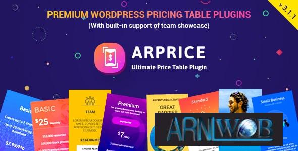 The Best Pricing Table Plugin for Comparing Prices ARPrice